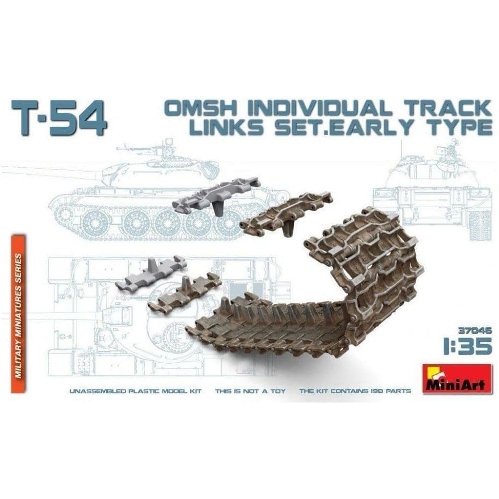 MINIART 1/35 T-54 OMSH Individual Track Links Set.Early Type