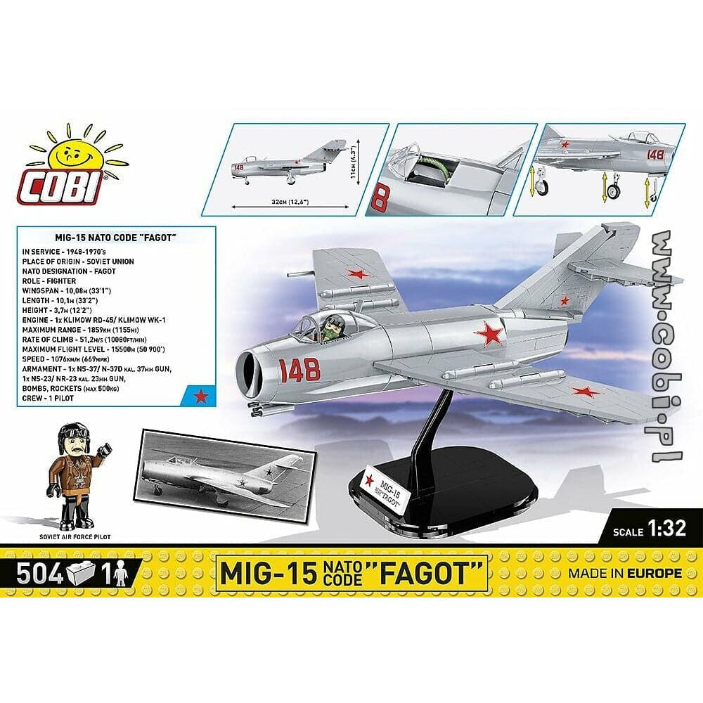 COBI Korean War - MIG-15 N.Code Fagot 504 pcs