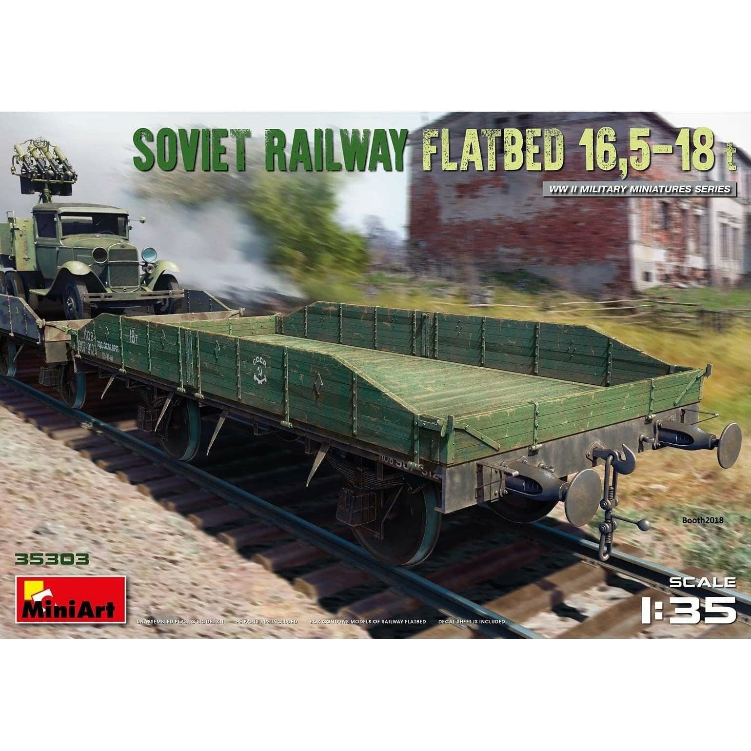 MINIART 1/35 Soviet Railway Flatbed 16,5-18 t