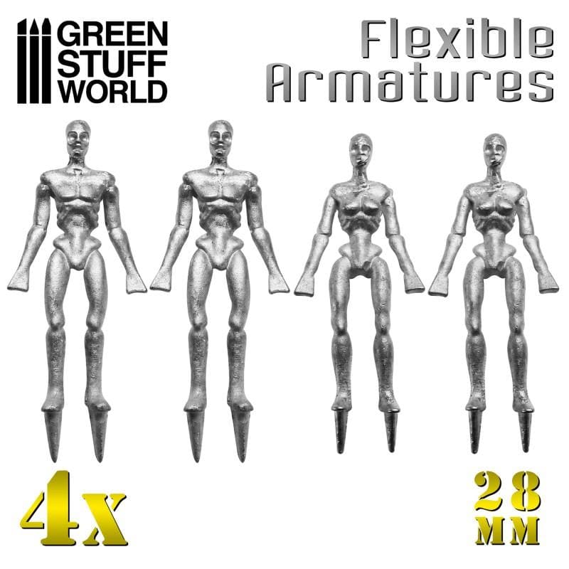 GREEN STUFF WORLD Flexible Armatures in 28 mm