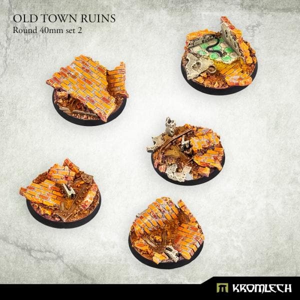 KROMLECH Old Town Ruins Round 40mm Set 2 (5)