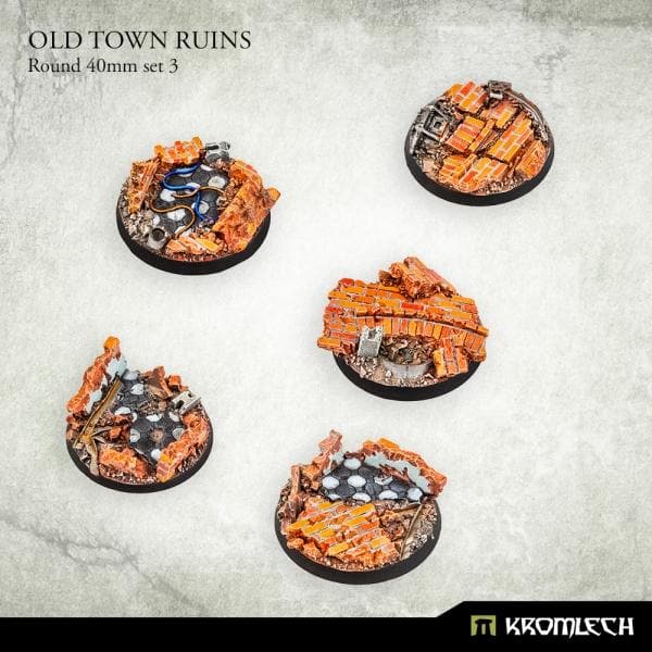 KROMLECH Old Town Ruins Round 40mm Set 3 (5)