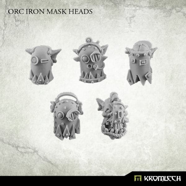 KROMLECH Orc Iron Mask Heads (10)