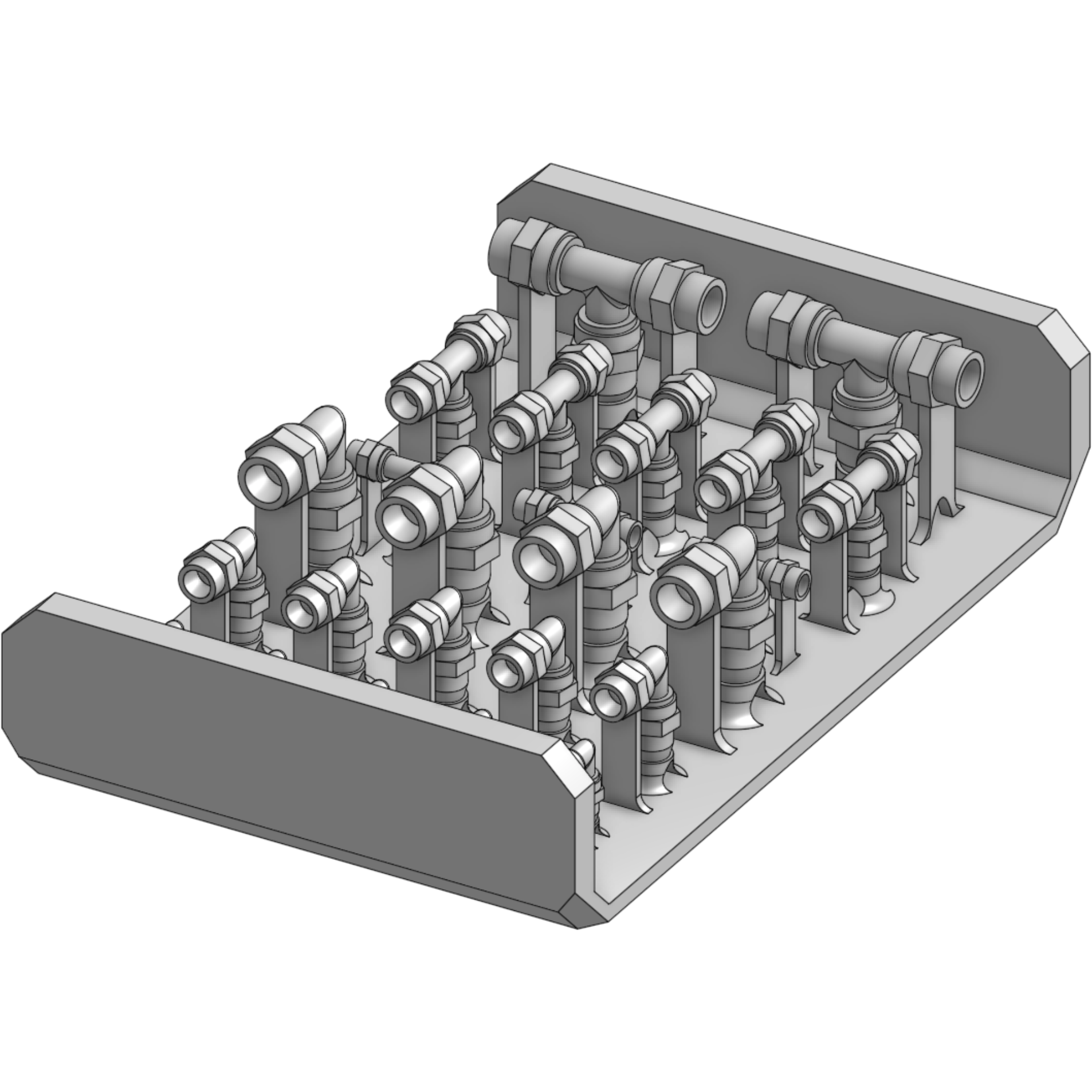 HWS Mini Pack L-Bend Hydraulic Fittings (Non-Scale)