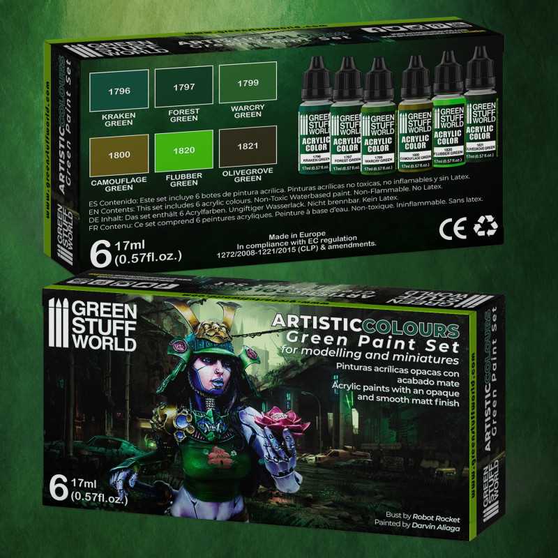 GREEN STUFF WORLD Paint Set - Green