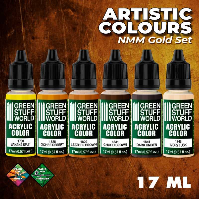 GREEN STUFF WORLD Paint Set - NMM Gold