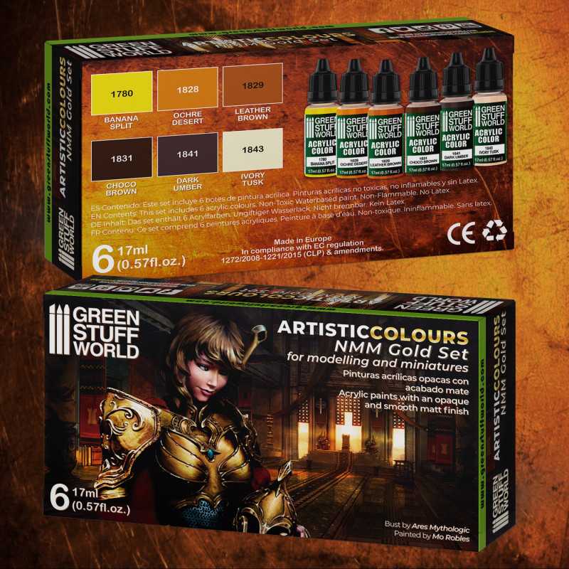 GREEN STUFF WORLD Paint Set - NMM Gold