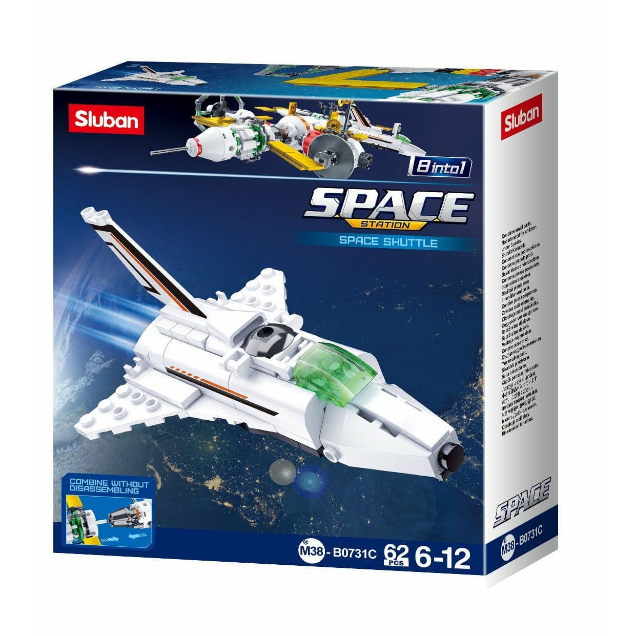 SLUBAN Space Shuttle 62pcs