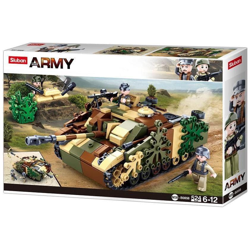 SLUBAN WWII Stug III Armoured Tank 524pcs