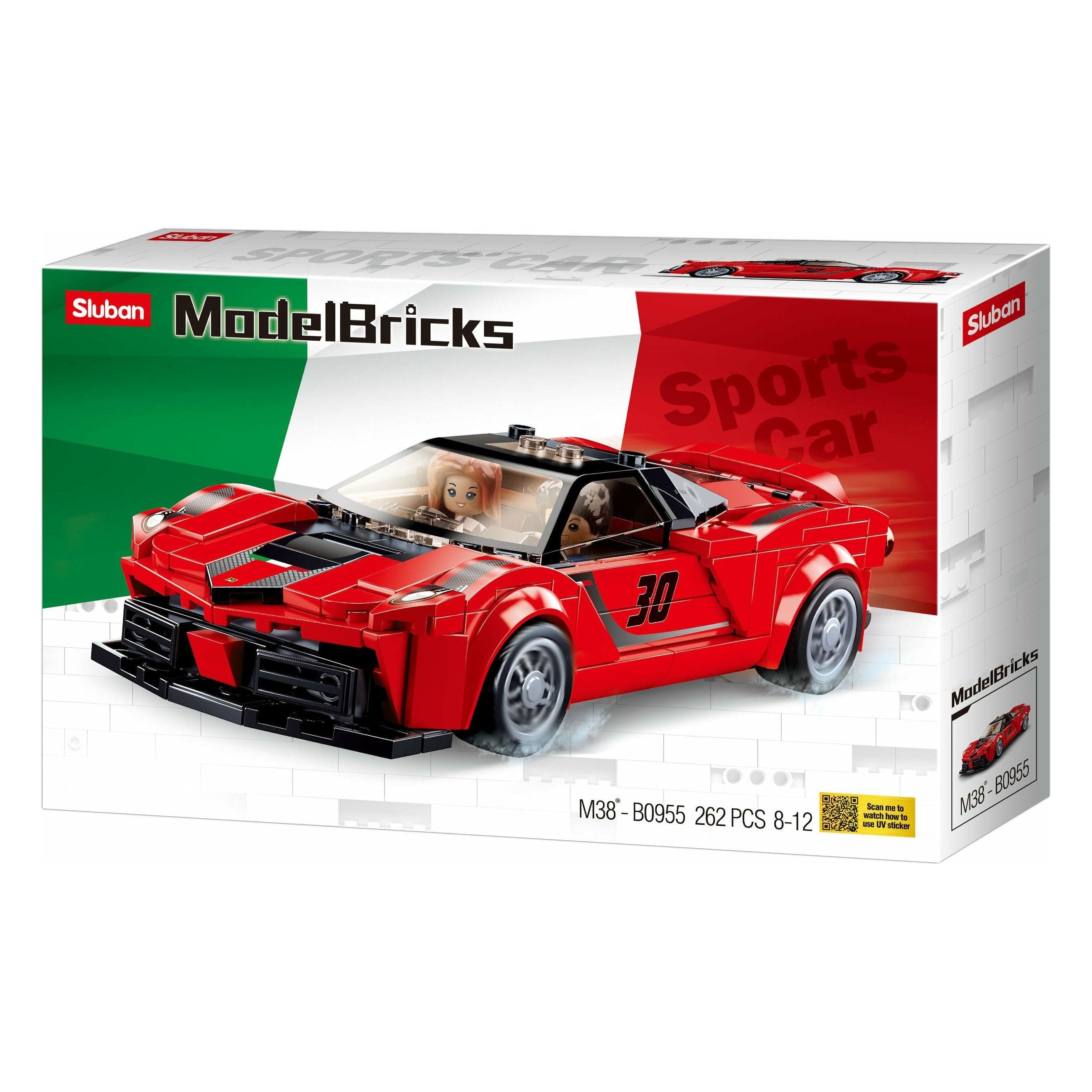 SLUBAN Model Bricks Red Race Car 262pcs