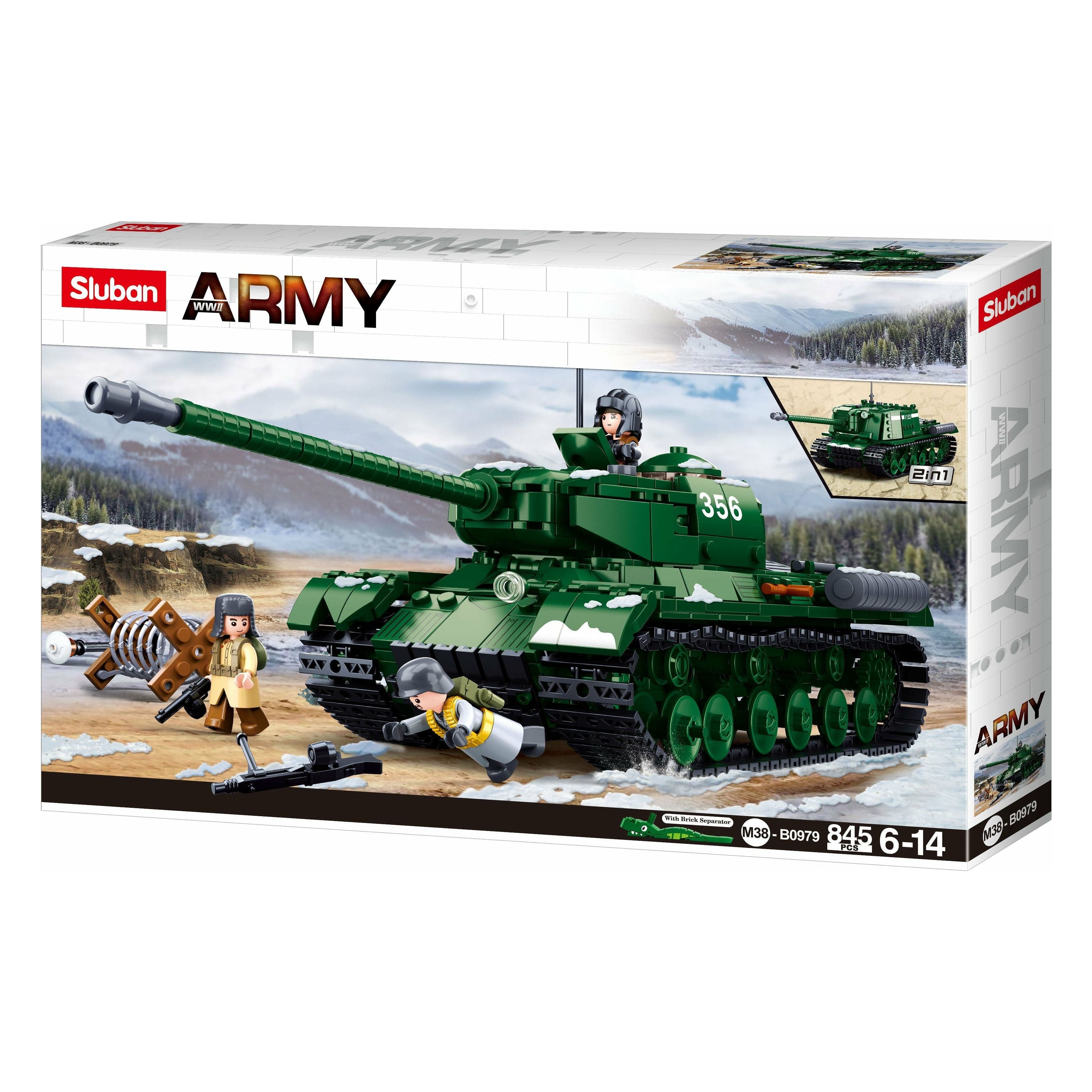 SLUBAN Army Battle of Budapest - IS2 Heavy Tank 845pcs