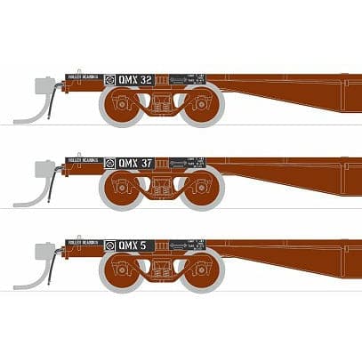 SDS MODELS HO VR QMX 63' Container Wagon Pack B (3 Pack)