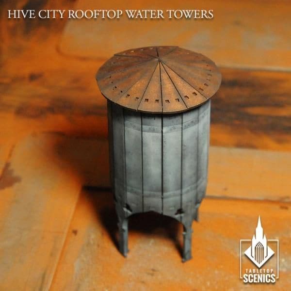 TABLETOP SCENICS Hive City Rooftop Water Towers