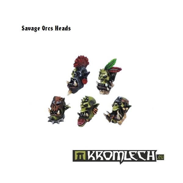 KROMLECH Savage Orcs Heads (10)