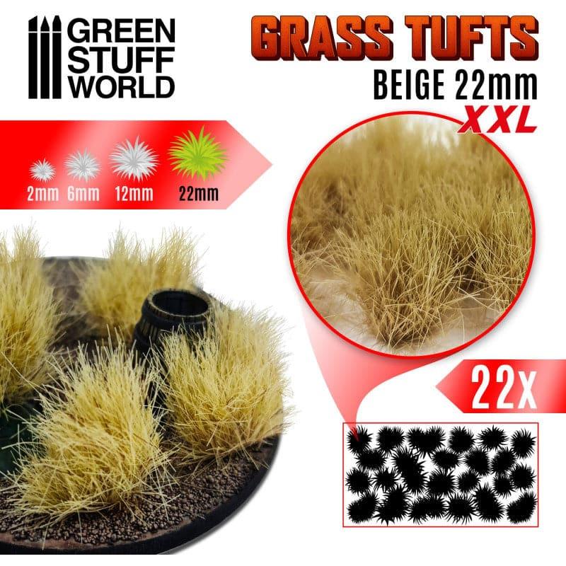 GREEN STUFF WORLD Grass Tufts XXL - 22mm Self-Adhesive - Beige