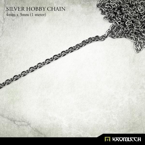 KROMLECH Silver Hobby Chain 4mm x 3mm (1 Metre)