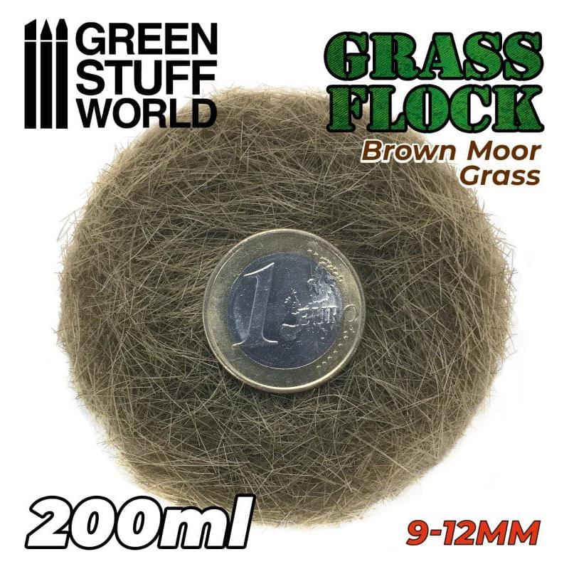 GREEN STUFF WORLD Flock 9-12mm 200ml - Brown Moor Grass