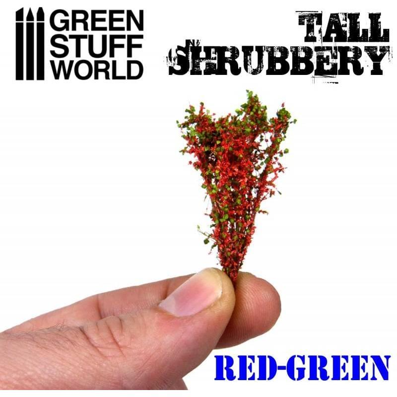 GREEN STUFF WORLD Tall Shrubbery - Red Green