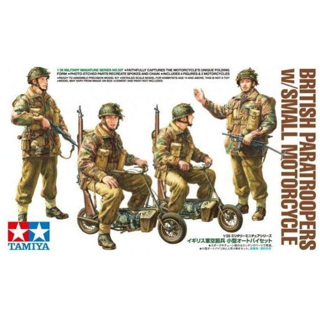 TAMIYA 1/35 British Paratroopers with Small Motorcycle