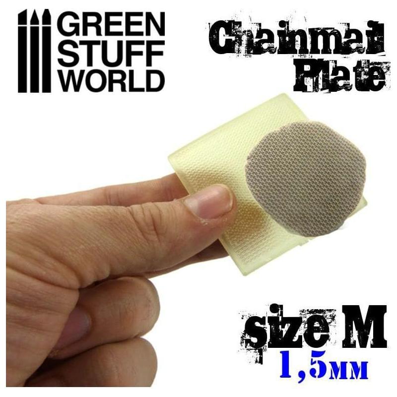 GREEN STUFF WORLD Texture Plate - Chain Mail Size M