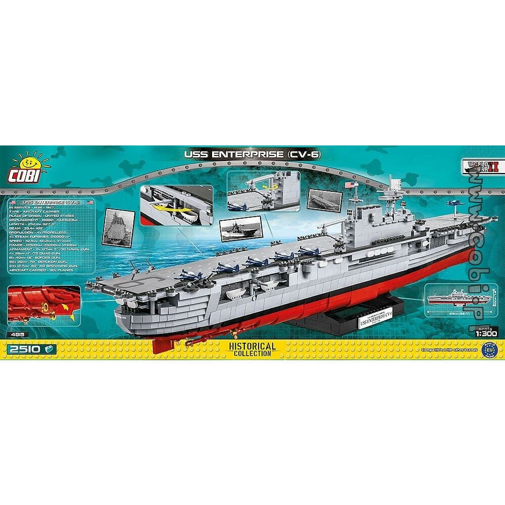 COBI World War II - USS Enterprise (CV-6) (2510 Pieces)