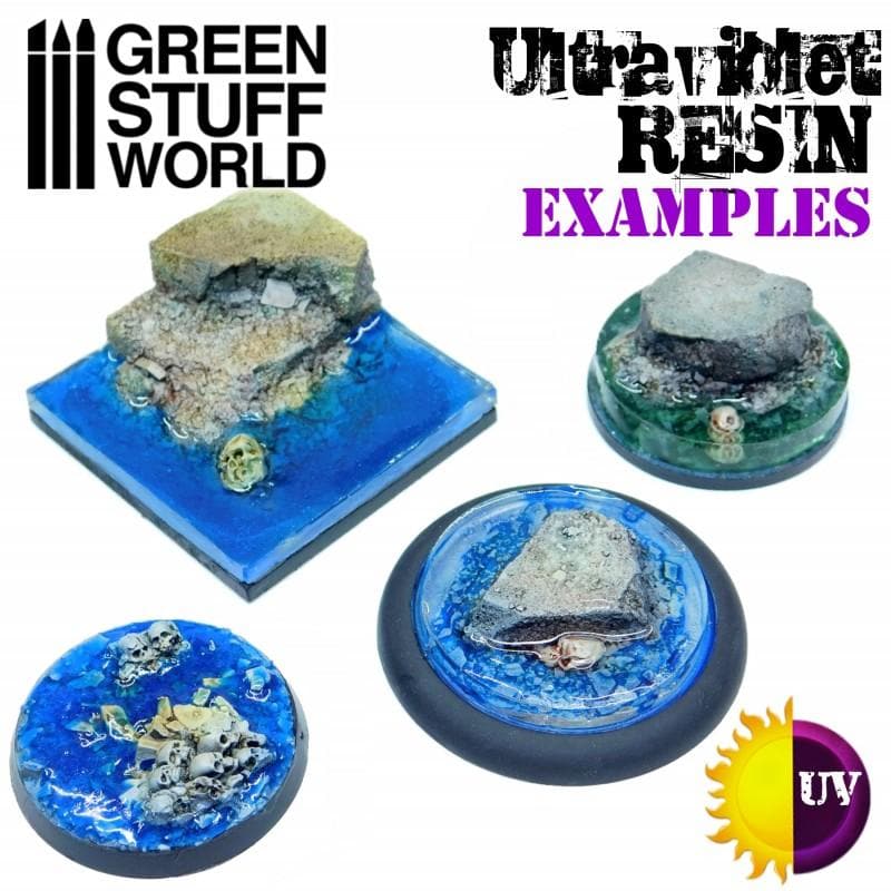  Green Stuff World for Models and Miniatures UV Curing Resin -  Glow in The Dark (Yellow) : Office Products