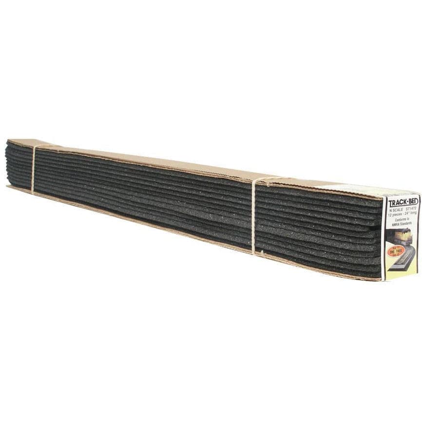 WOODLAND SCENICS N Trackbed Strips Std 12/Pkg